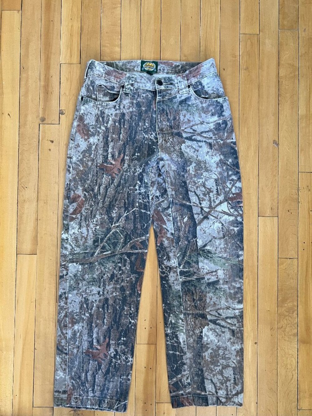 Vintage 90s Cabela's Camo Denim Hunting Pants Men 32 Regular Realtree Gorpcore